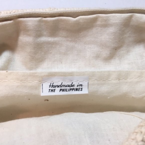 Lovely Hand Crocheted Cotton Floral Shoulder Bag 13"x9.5" - Picture 6 of 6